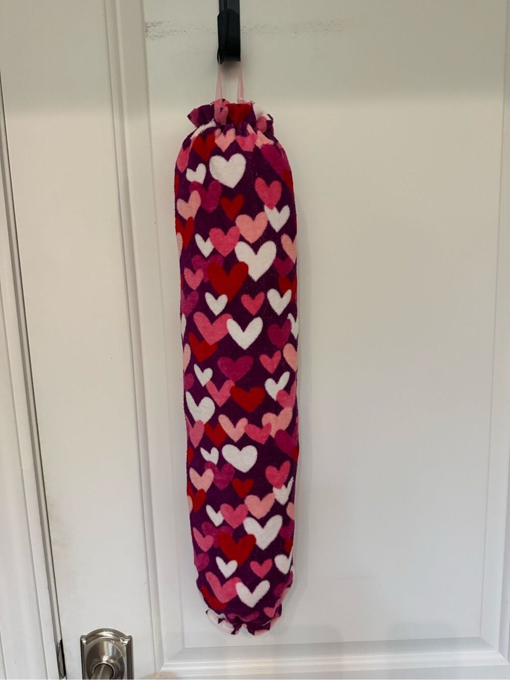Handmade Plastic Bag Holder-Small hearts